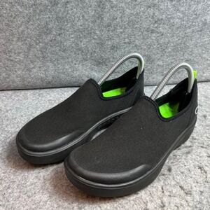 OOFOS OOmg Low Canvas Women Black Recovery Shoes Slip On Sneakers Size 7.5
